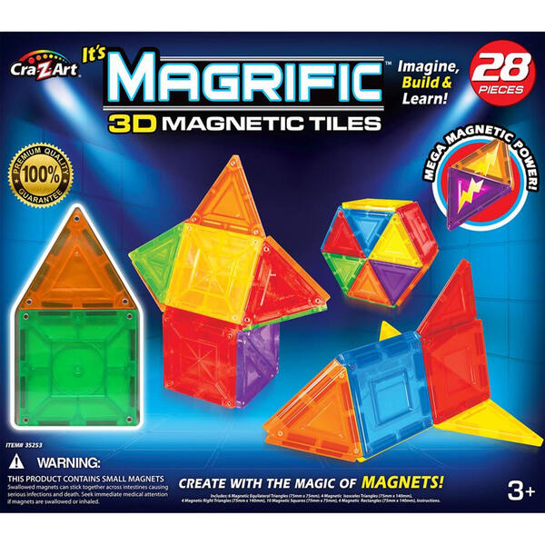 Cra-Z-Art&#40;tm&#41; 28pc. Mega Magnet Tiles - image 