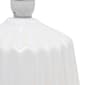 Simple Designs Petite Off White Ceramic Pleated Base Table Lamp - image 4