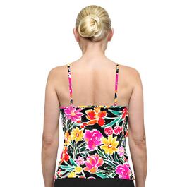 Womens American Beach Paint Me A Garden Tier Tankini Swim Top