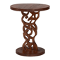 bali & pari Donna Mahogany Wood Nightstand with Pedestal Base - image 1