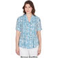Womens Ruby Rd. Wovens Stand Collar Ikat Casual Button Down - image 4