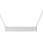 Sterling Silver Polished Blessed Bar Necklace - image 1