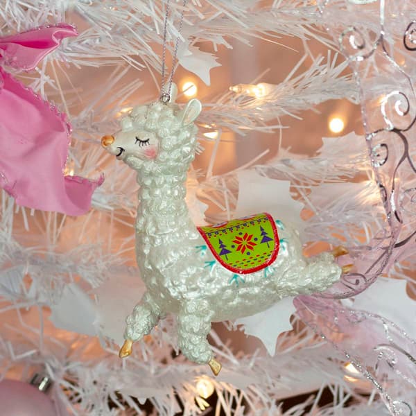Northlight Seasonal Glittered Jumping Llama Christmas Ornament