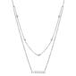 16in. Fine Silver Plated Double Layered Choker Necklace - image 1