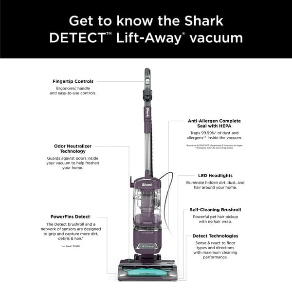 Shark Detect Lift-Away Adv Upright Vacuum