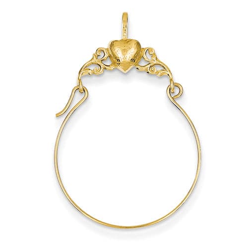 Gold Classics(tm) 14kt. Gold Heart Charm Holder - image 