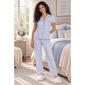 Womens Laura Ashley(R) Short Sleeve Pumpkin Notch Collar Pajama Set - image 1