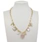 Ashley Gold-Tone Mother of Pearl Charm Necklace - image 1