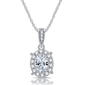 Nova Star(R) Sterling Silver 5/8ctw. Lab Grown Diamond Halo Pendant - image 1