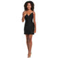 Juniors Crystal Doll Double Rhinestone Cross Back Slip Dress - image 1