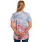 Womens OneWorld Short Sleeve V Neck Sublimation Cloud Flag Tee - image 2
