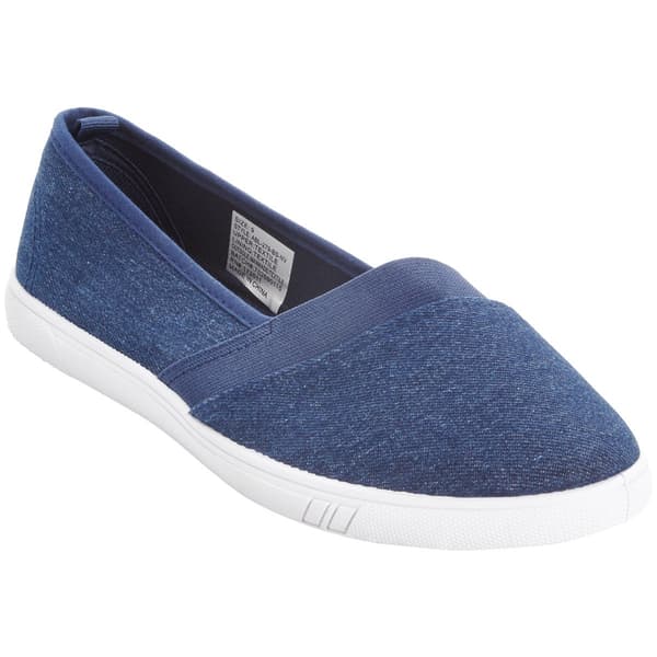 Womens Ashley Blue Canvas Slip On Flats - image 