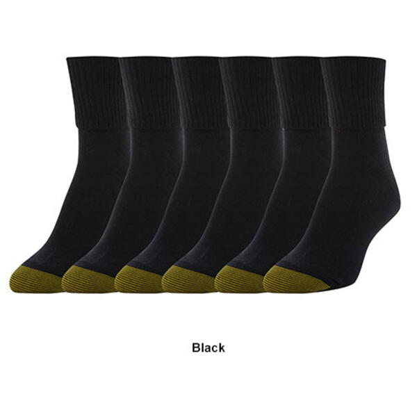 Womens Gold Toe&#174; 6pk. Extended Turn Cuff Quarter Socks