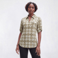 Womens Emily Daniels Roll Tab Sleeve Medallion Knit Blouse - image 1