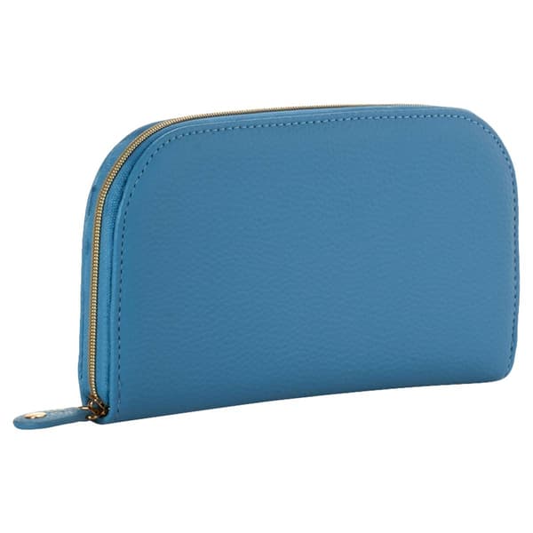 Womens Buxton Dome Solid Zip-Around Wallet
