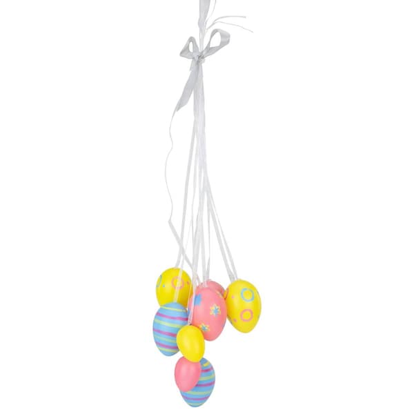 Northlight Seasonal 15in. Pastel Easter Egg Cluster Hanging Décor