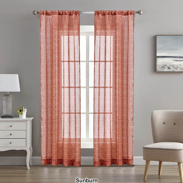 Laura Ashley&#174; Kayce 2pk. Lace Sheer Curtains