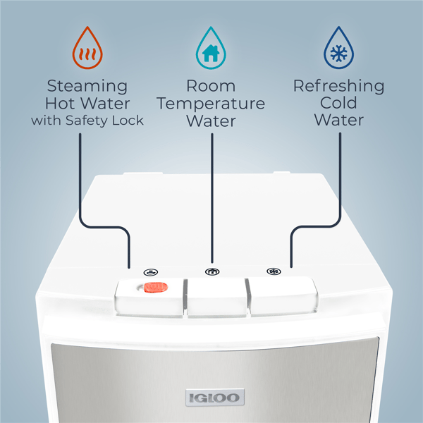 Igloo Hot, Cold & Room Temperature Bottom-Load Water Dispenser