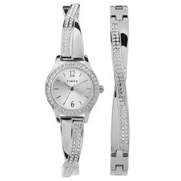 Timex(R) Silver-Tone Bracelet Watch Set - TW2T58000JI