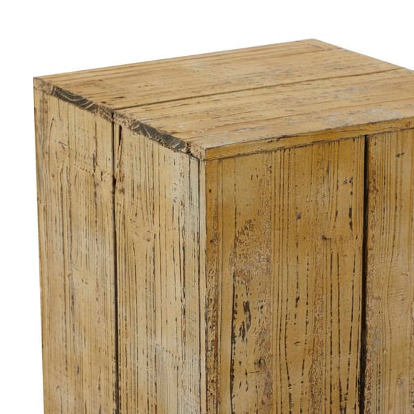 9th & Pike&#174; Brown Wood Rustic Pedestal Table - Set of 3