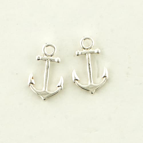 Freedom Nickel Free Silver Anchor Earrings - image 
