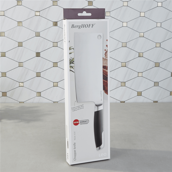 BergHOFF Leo Graphite 7in. Forged Stainless Steel Cleaver, Black