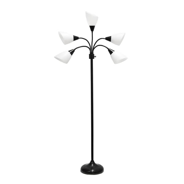 Simple Designs Multi Head Five Light Medusa Gooseneck Floor Lamp - image 