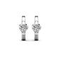Moluxi&#8482; Sterling Silver 1ctw. Heart Moissanite Hoop Earrings - image 2
