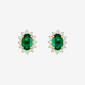 Nova Star® 1/3ctw. Lab Grown Diamond & Emerald Halo Stud Earrings - image 2
