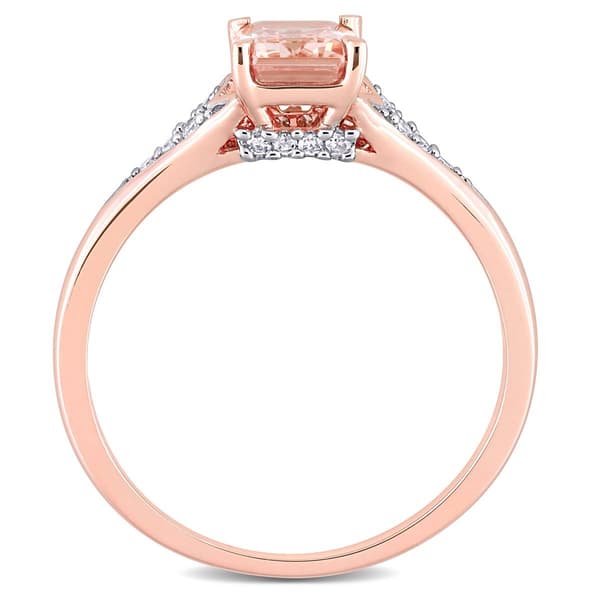 Gemstone Classics™ 10kt. Rose Gold 7/8ctw. Morganite Ring