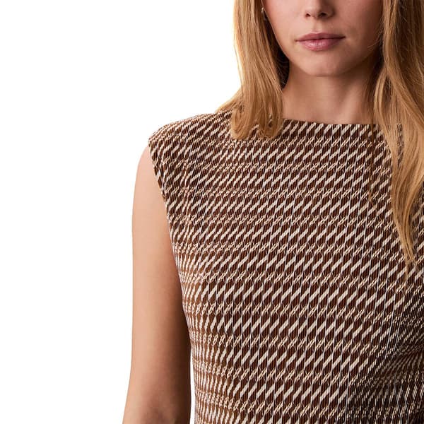 Womens Calvin Klein Cap Sleeve Ladder Tunic Blouse