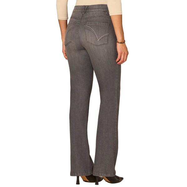 Plus Size Democracy “Ab”solution® Itty Bitty Bootcut Grey Jeans