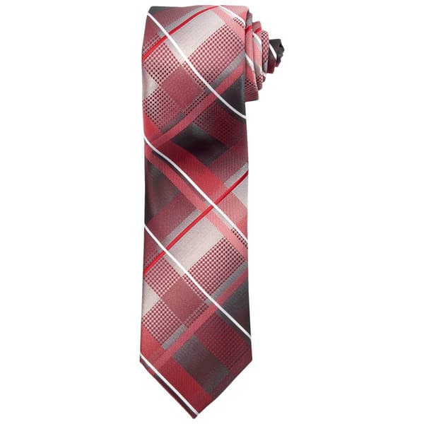 Mens Van Heusen(R) Plaid w/ White Stripe Tie - image 