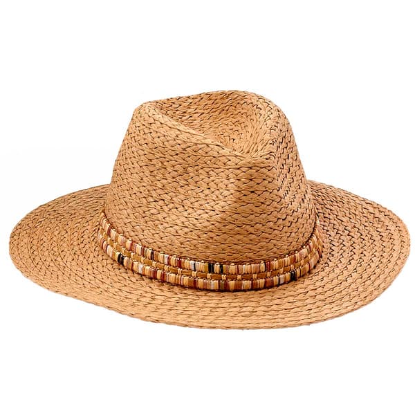 Womens Steve Multi Trim Panama Fedora - image 