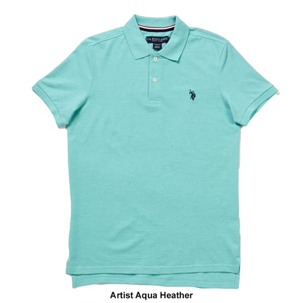 Mens U.S. Polo Assn.&#174; Solid Slim Fit Pique Polo