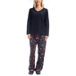 Womens Goodnight Kiss Cozy up 3pc. Bows Pajama Set - image 1