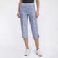 Plus Size Napa Valley Paisley 3-Bar Hem Detail Capris - image 1