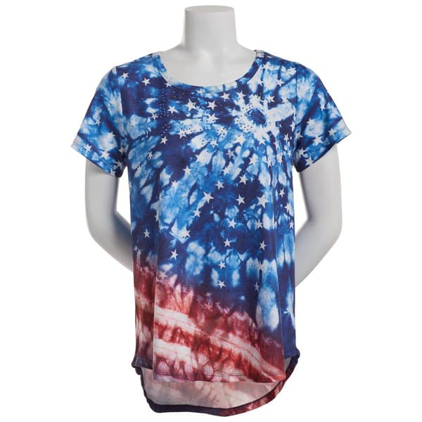 Womens OneWorld American Hippie Scoop Neck Tee - image 