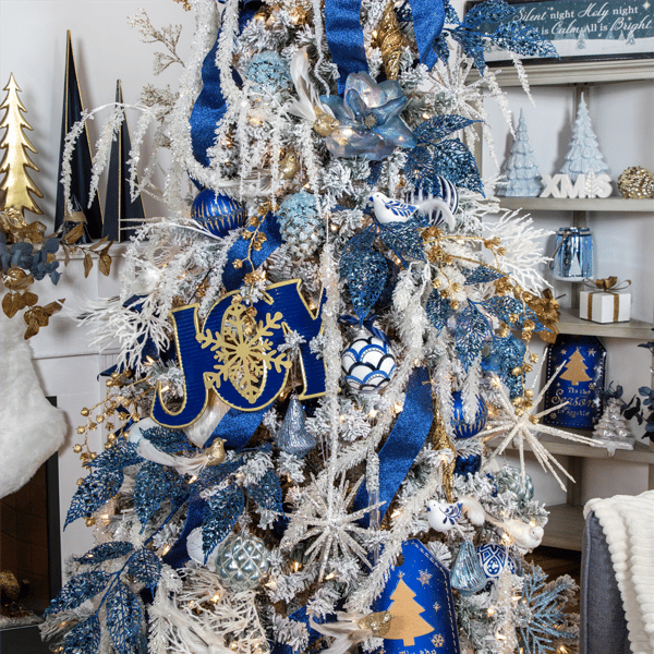 Northlight Magnolia Blue Flower Clip-On Christmas Ornament