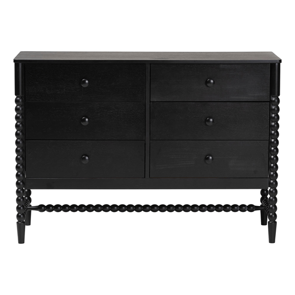 Baxton Studio Brantley Spindle 6-Drawer Dresser