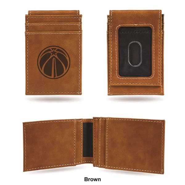Mens NBA Washington Wizards Faux Leather Front Pocket Wallet