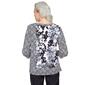 Womens Alfred Dunner World Traveler Geo Floral Knit Crew Neck Tee - image 2