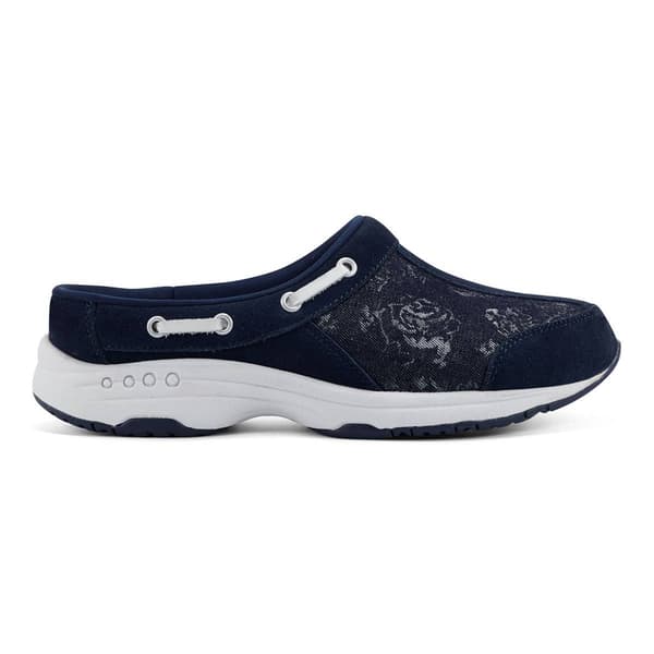 Womens Easy Spirit Travelport Floral Suede Mules