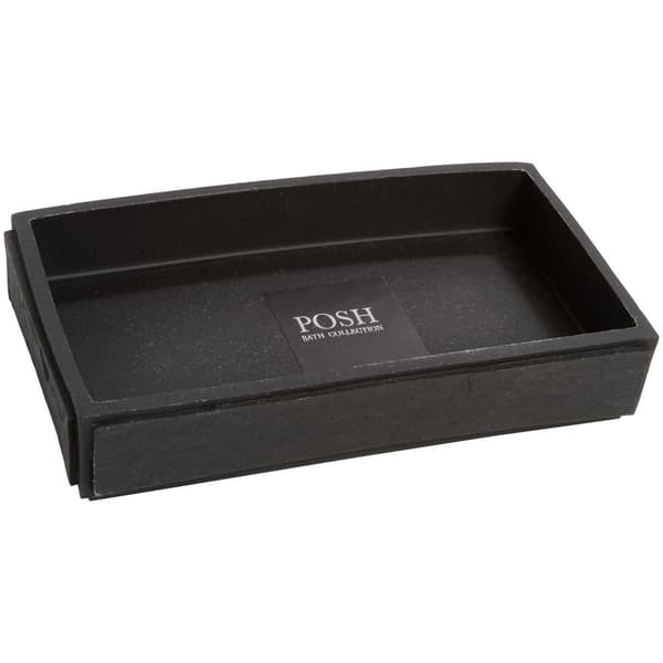 Posh Bath Collection Stone Soap Dish - image 