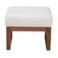 Baxton Studio Yashiya Off-White Boucle Wood Ottoman Footstool - image 3