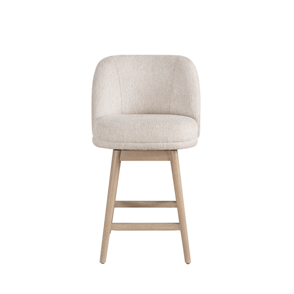 Armen Living Sadie Fabric Seat Counter Height Swivel Barstool