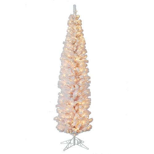 Kurt S. Adler 7ft. Pre-Lit White Winchester Pencil Tree