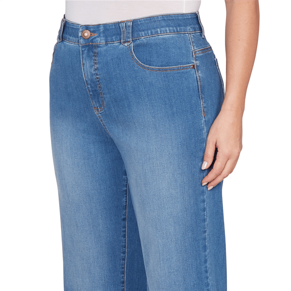 Plus Size Ruby Rd. Key Items Premium Stretch Denim Wide Leg Jeans