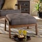 Baxton Studio Naeva Mid-Century Wood Footstool - image 7
