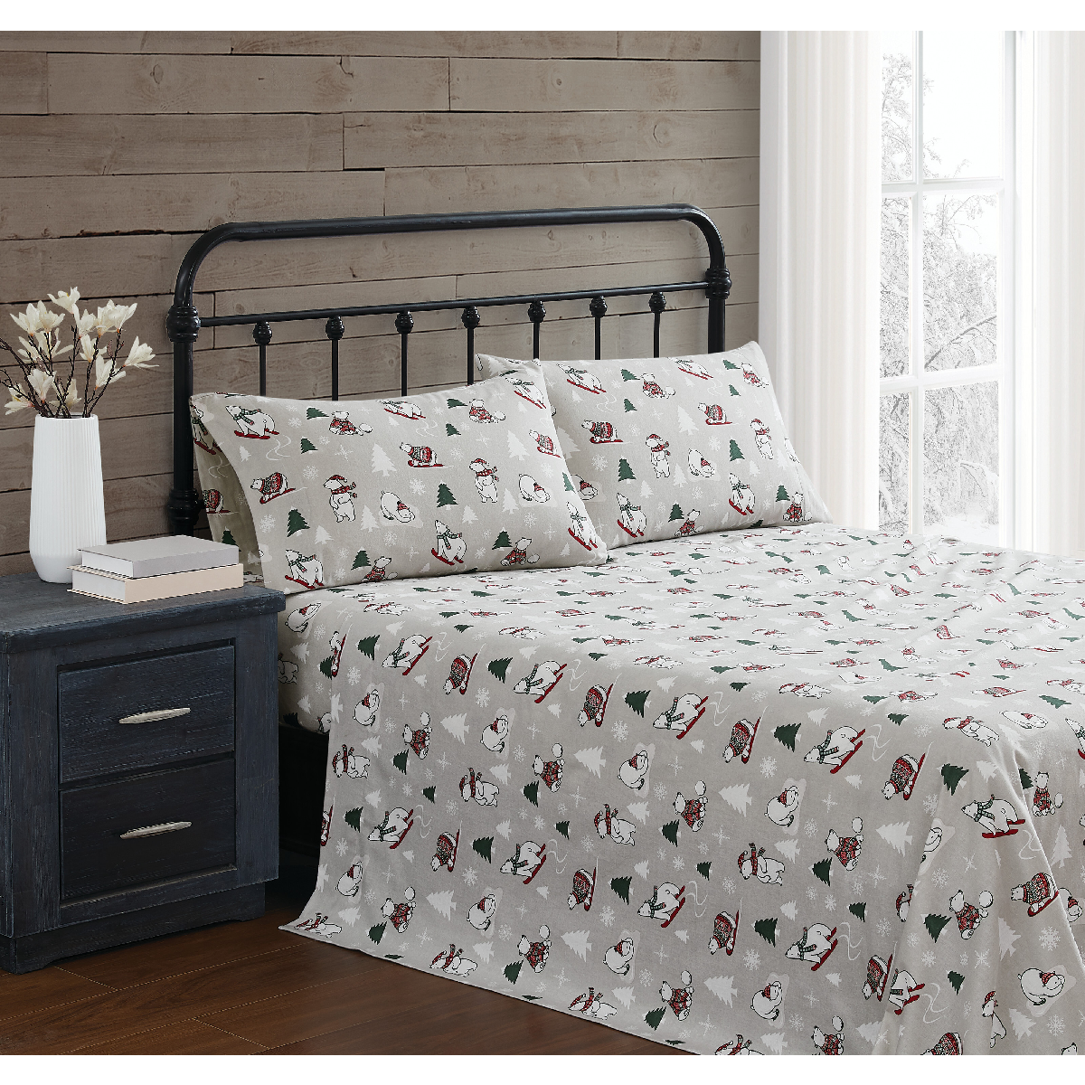 Truly Soft Polar Bear Flannel Sheet Set